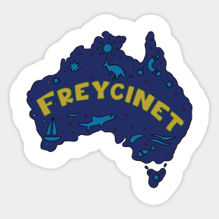 AUSTRALIA MAP AUSSIE FREYCINET Sticker